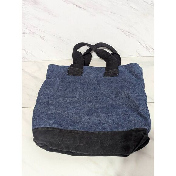 True Religion Blue Denim/Canvas Fully Lined Tote Bag - Picture 2 of 5